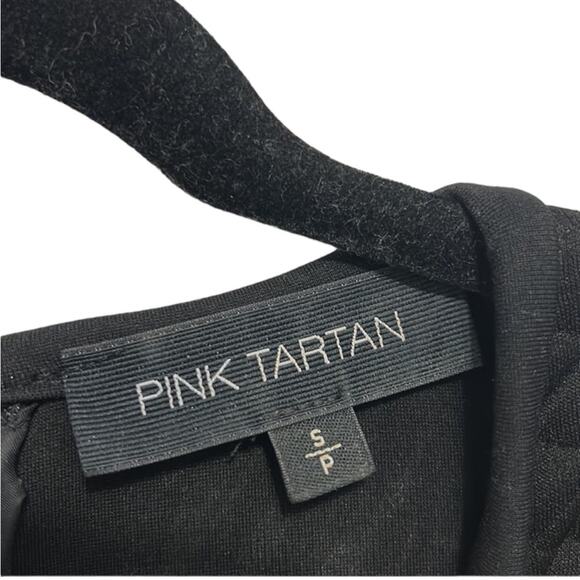 Pink Tartan black long sleeve knee length dress women’s size small petite - Picture 2 of 5